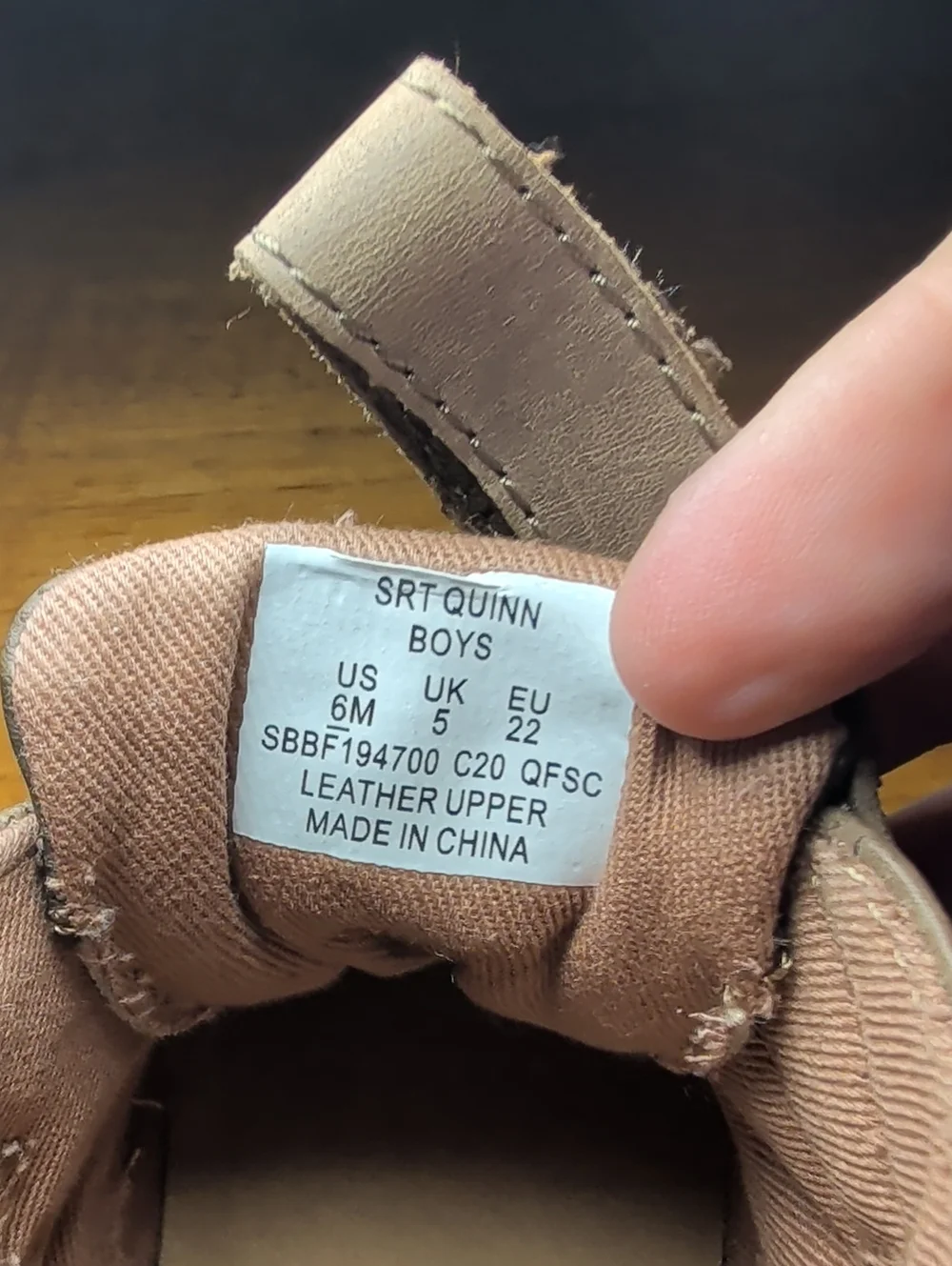 Stride Rite Quinn Leather Boot Brown Memory Foam Hook & Loop Toddler Boy Size 6M
